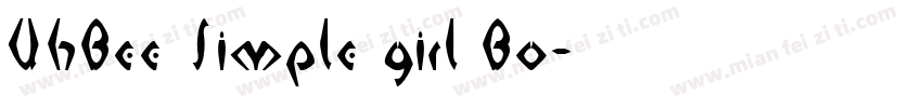 UhBee Simple girl Bo字体转换